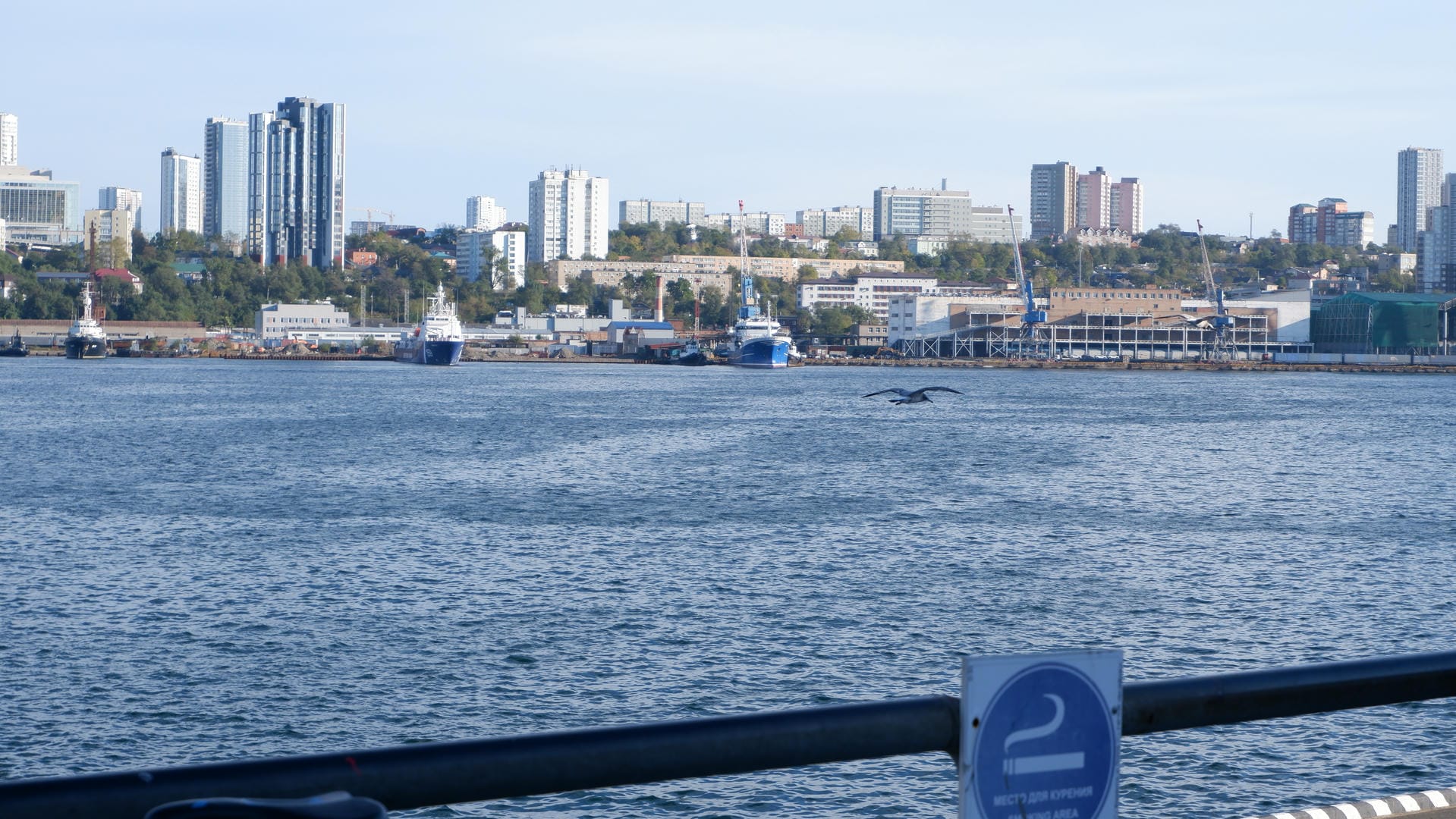 A church with a golden dome, surrounded by trees, under a clear sky.