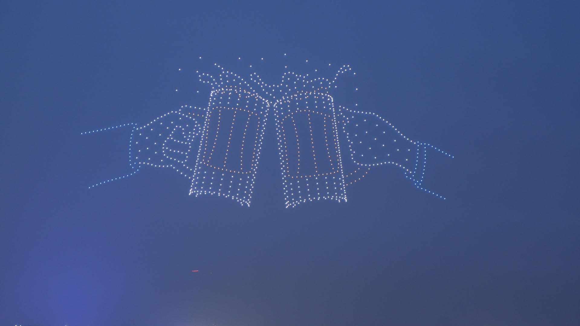 image of a plane with a gift on it's side